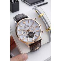 Reward İtalyan Bileklik Hediyeli Deri Kordon Otomatik Mekanizma 5 Atm Erkek Kol Saati W.147667.4