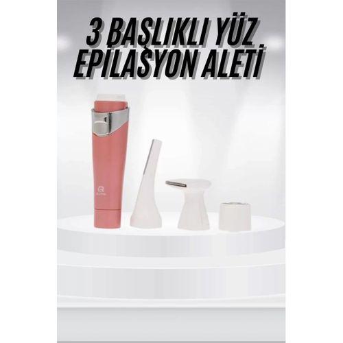 3 Başlıklı Yüz Kaş Epilasyon Aleti Değiştirilebilir Başlık Hassas Ciltlere Uygun