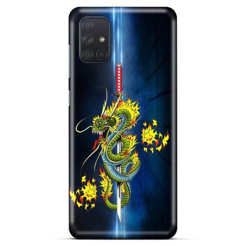 Lopard Samsung Galaxy M51 Uyumlu Kılıf Tattoo's (2) Kabı Ejderha Dövmesi