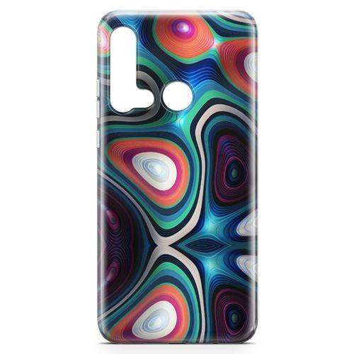 Huawei P20 Lite 2019 Kılıf Elastik Hoparlör Arka Kapak Koruma Desenli Full Koruyucu