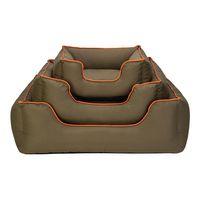 Pet Comfort Alpha  Köpek Yatağı Haki w Turuncu Biye L 105x85cm
