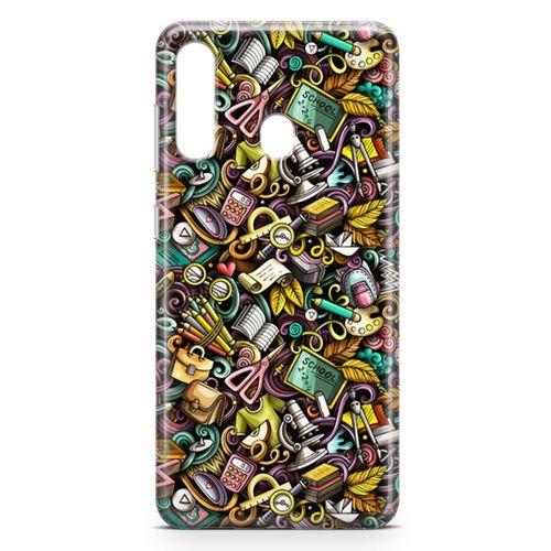 Samsung Galaxy A20s Kılıf Canım Öğretmenim Doodle Arka Kapak Koruma Desenli Full Koruyucu