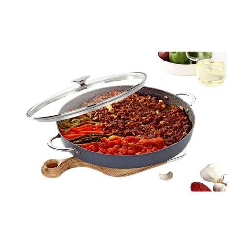 Bonera 38 Cm Cam Kapaklı Pro Plus Granit Balık - Fırın Tepsisi Pro 1203