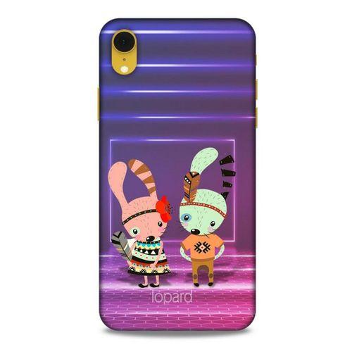 Apple iPhone XR Kılıf FunnyMaX (4) Koruma Kılıfı Mor Pembe