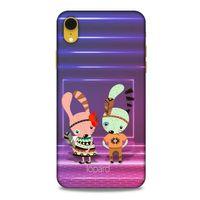 Apple iPhone XR Kılıf FunnyMaX (4) Koruma Kılıfı Mor Pembe