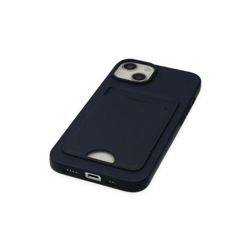 XD iPhone 14 Kılıf Kelvin Kartvizitli Silikon - Lacivert