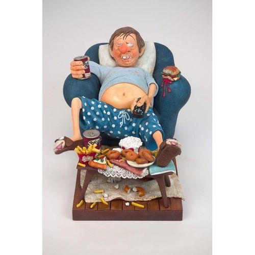 Forchino TV İzleyici Büyük-The Couch Potato-Sertifikalı Özel Koleksiyon-38*23*20 CM-FO85506