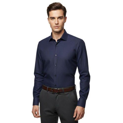 Erkek Slim Fitt Uzun Kol Petek Dokulu Gömlek 2423 BGL-ST04814