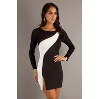 B100886 Yırbrfaçlı Kontra Elbise