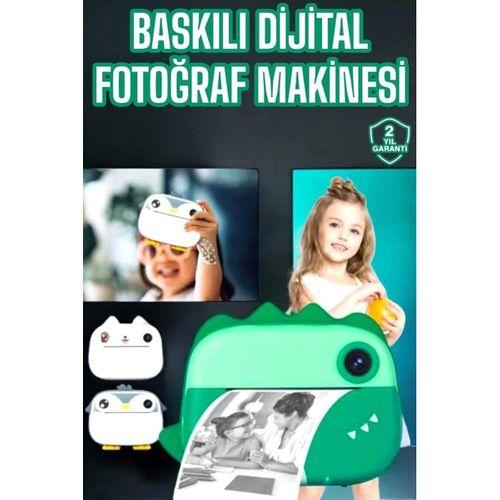 Çocuklar İçin Özel Fotoğraf Makinesi Printer Kamera Taşınabilir Hd