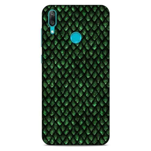 Huawei Y7 2019 Kılıf Dragons (5) Koruma Kabı Ejderha Koyu Yeşil Pul