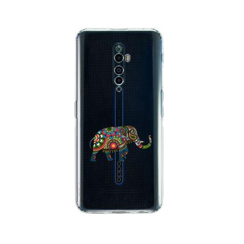 Oppo Reno 2Z Mandala Fil Desenli Premium Şeffaf Silikon Kılıf