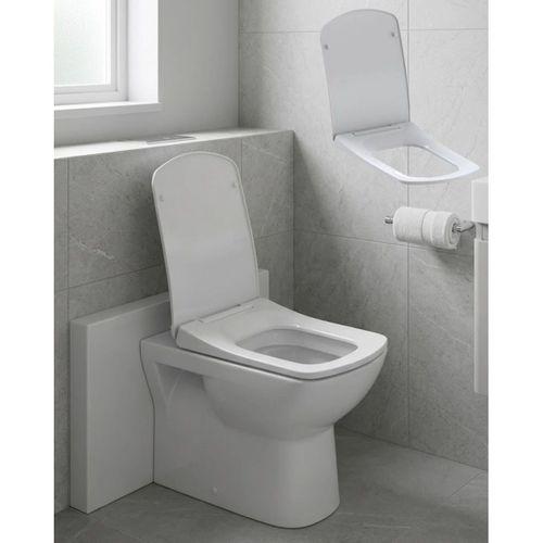 Kare Slim Klozet Kapağı Sessiz Kapanma Dayanıklı Tasarım