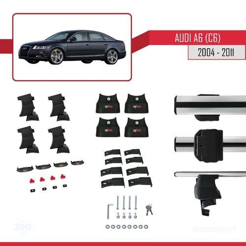 Audi A6 (4F/C6) 2004-2011 Arası ile uyumlu ACE-4 Ara Atkı Tavan Barı GRİ