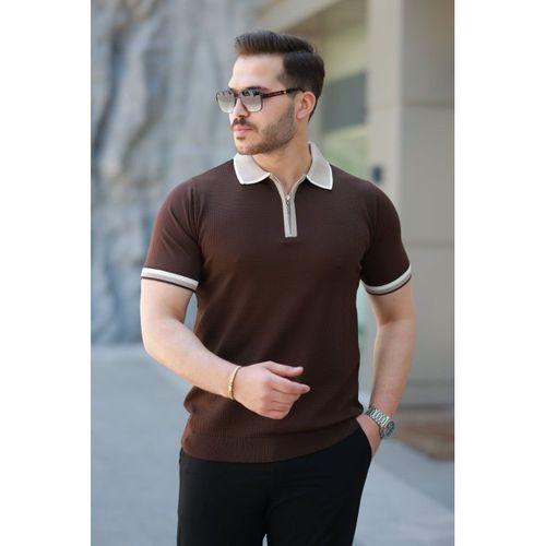 Erkek Renkli Yaka Kısa Kollu Tişört