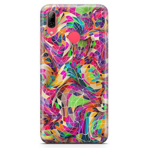 Huawei Y7 Prime 2019 Kılıf Renkli Prizmalar 3d Arka Kapak Koruma Desenli Full Koruyucu