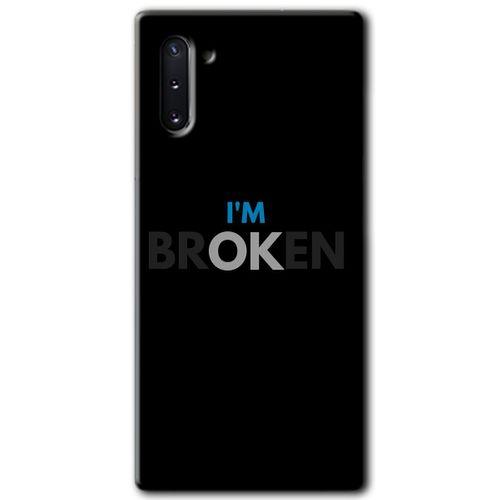 Potkal Hediye Fabrikası Samsung Galaxy Note 10 Kılıf HD Desen Baskılı Arka Kapak - Im Broken