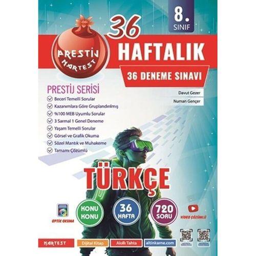 8. Sınıf Türkçe Haftalık Deneme Omage Nartest Yayınları