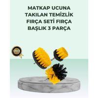 Matkap Uyumlu Temizlik Fırçası Seti 3’lü Çok Amaçlı