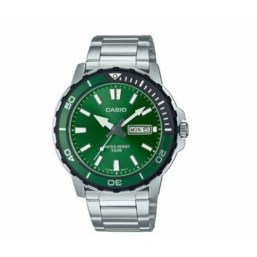 Casio MTD-125D-3AVDF Quartz Çelik Gri Yeşil Kadran 46 mm Erkek Kol Saati