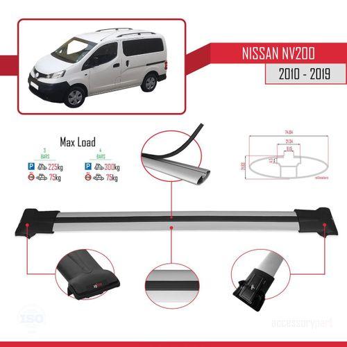 Nissan NV200 2010-2019 Arası ile uyumlu FLY Model Ara Atkı Tavan Barı GRİ 3 ADET BAR