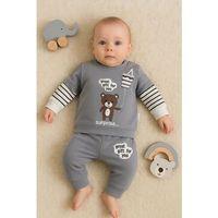 Gift For You Desenli 2'li % 100 Pamuk Erkek Bebek Takımı