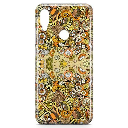 Xiaomi Redmi Note 7 Pro Kılıf Japon Yemekleri Doodle Arka Kapak Koruma Desenli Full Koruyucu