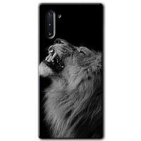 MRCİLETİSİM MRCİLETİSİM Samsung Galaxy Note 10 Kılıf HD Desen Baskılı Arka Kapak + Temperli Cam - Lion