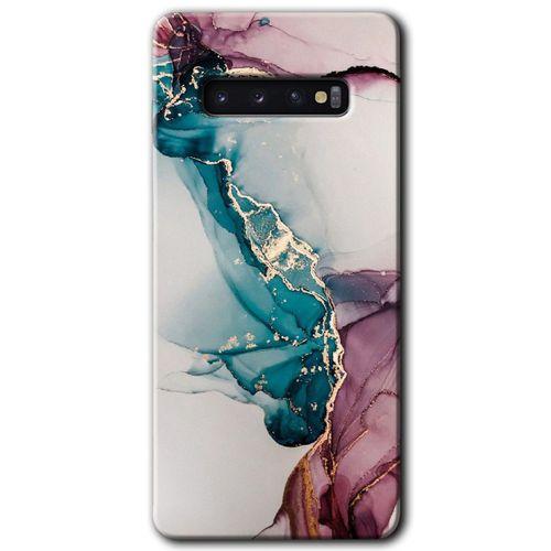 Samsung Galaxy S10 HD Baskılı Kılıf + 9D Tam Ekran Koruyucu - Liquid Mermer