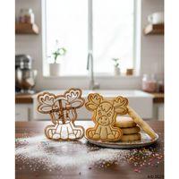 Sevimli Geyik Kurabiye Kalıbı – Yılbaşı Temalı Geyik Figürlü, Çift Parça Hamur Kesici, Şeker Hamuru ve Oyun Hamuru İçin