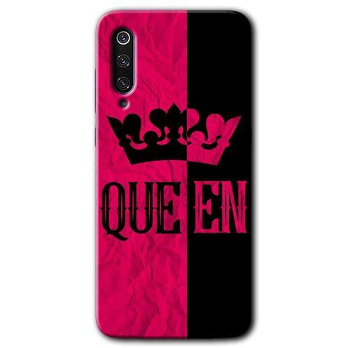 MRCİLETİSİM Xiaomi Mi 9 SE Kılıf HD Desen Baskılı Arka Kapak+Temperli Cam - Queen
