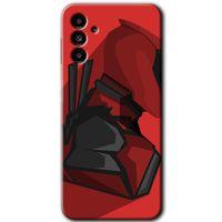 Samsung Galaxy M23 Kılıf Baskılı Kapak - DeadPool + 5D Tam Kaplayan Cam