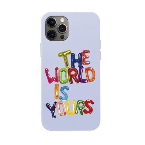 iPhone 12 Pro Max The World Is Yours Desenli Premium Silikonlu Telefon Kılıfı