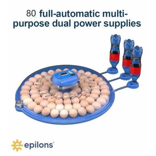 80 Tavuk 240 Kuş Yumurta Kapasiteli Çift Viyollü Kuluçka Makinesi - Kaz, Ördek, Tavuk, Bıldırcın İçin