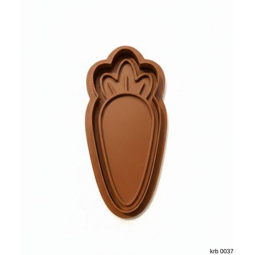 Sevimli Havuç Kurabiye Kalıbı – Çift Parça Hamur Kesici, Şeker Hamuru ve Oyun Hamuru İçin