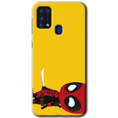 MRCİLETİSİM Samsung Galaxy M31 Kılıf Baskılı Kapak - DeadPool 6 +Tam Ekran Koruyucu