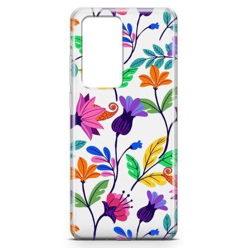 Huawei P40 Pro Kılıf Çiçek Cümbüşü Arka Kapak Koruma Desenli Full Koruyucu