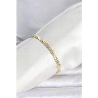 CM 14K Gold Renk Ezme Sarmal Zincir Model Kadın Bileklik