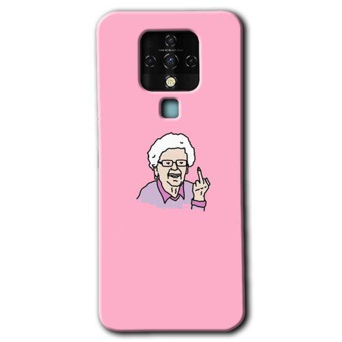 Tecno Camon 16 Kılıf HD Desen Baskılı Arka Kapak - Bad Grandmother + Kırılmaz Cam