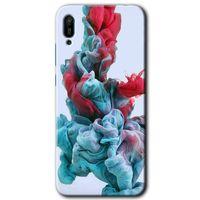 MRCİLETİSİM Huawei Y6 2019 Kılıf Kapak - Renkli Karışım +Hayalet Ekran Yandan Gözükmez