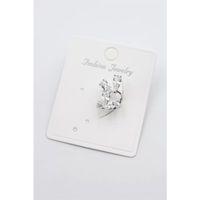 Taşlı Kıkırdak Küpe - Gümüş