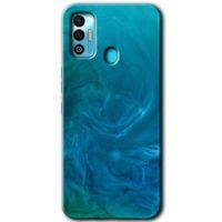 Tecno Spark 7T Kılıf HD Desen Baskılı Arka Kapak - Mavi Aura + Kırılmaz Cam