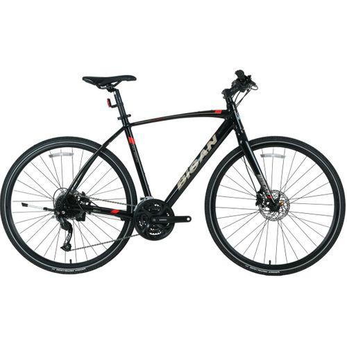Bisan Trx8600 Deore 28 Jant Şehir Bisikleti Parlak Siyah-Kırmızı 54 cm