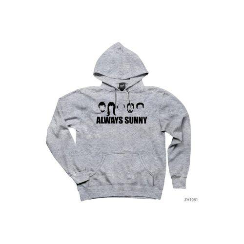 Its Always Sunny in Gri Kapşonlu Sweatshirt Hoodie