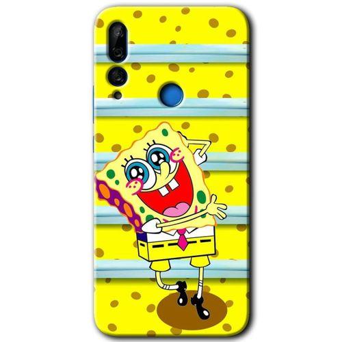 Huawei Y9 Prime 2019 Kılıf HD Desen Baskılı Arka Kapak - Aşık Sünger Bob