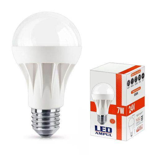 LEDX SOLAR LED AMPÜL 24V 7W E27 BEYAZ-2 Lİ PAKET