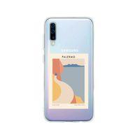 Samsung A50 Palermo Desenli Premium Şeffaf Silikon Kılıf