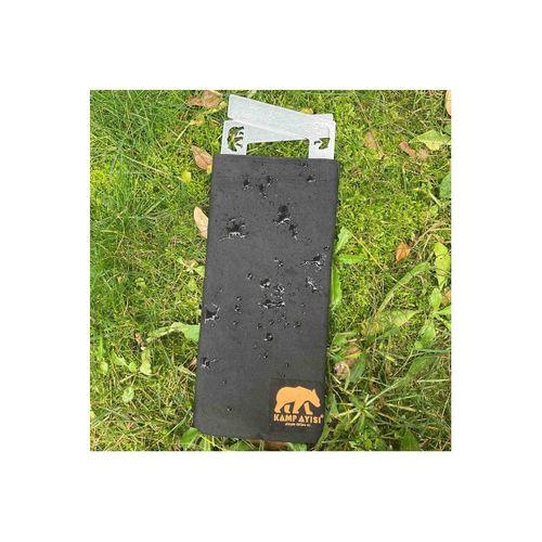 Kamp Ayısı® Bushcraft OX+™: Small Katlanır Ateş Üzeri Metal Kamp Izgarası - Su Geçirmez Taşıma Çantalı