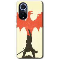 MRCİLETİSİM Huawei Nova 9 Kılıf HD Desen Baskılı Arka Kapak+Temperli Cam - Dragon Hunter 1