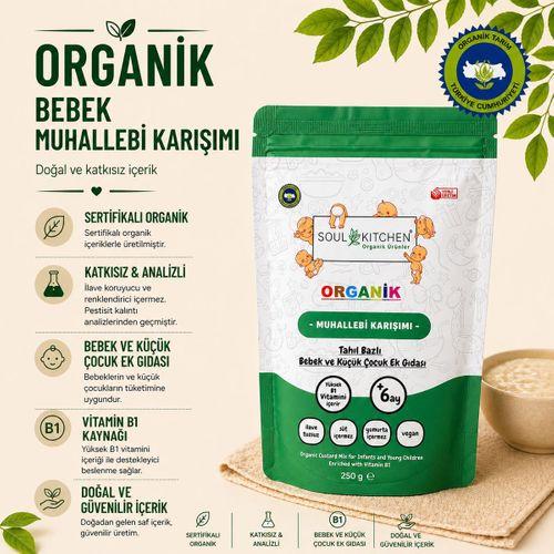 Organik Bebek Muhallebisi Kaşık Maması 250gr (B1 VİTAMİNLİ)